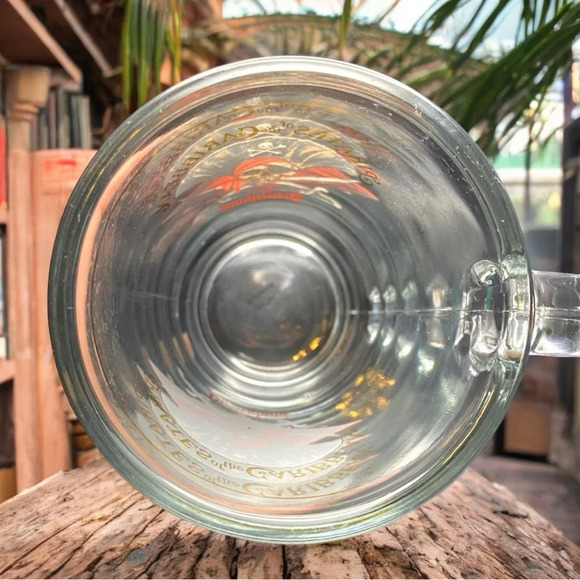 DISNEY Pirates of the Caribbean Beer Mug – Heavy Glass with Skull & Crossbones - Picture 3 of 5